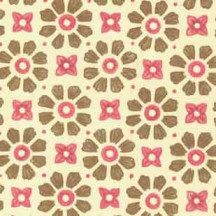 Red and Brown Stamped Flower Print Italian Paper ~ Carta Varese Italy
